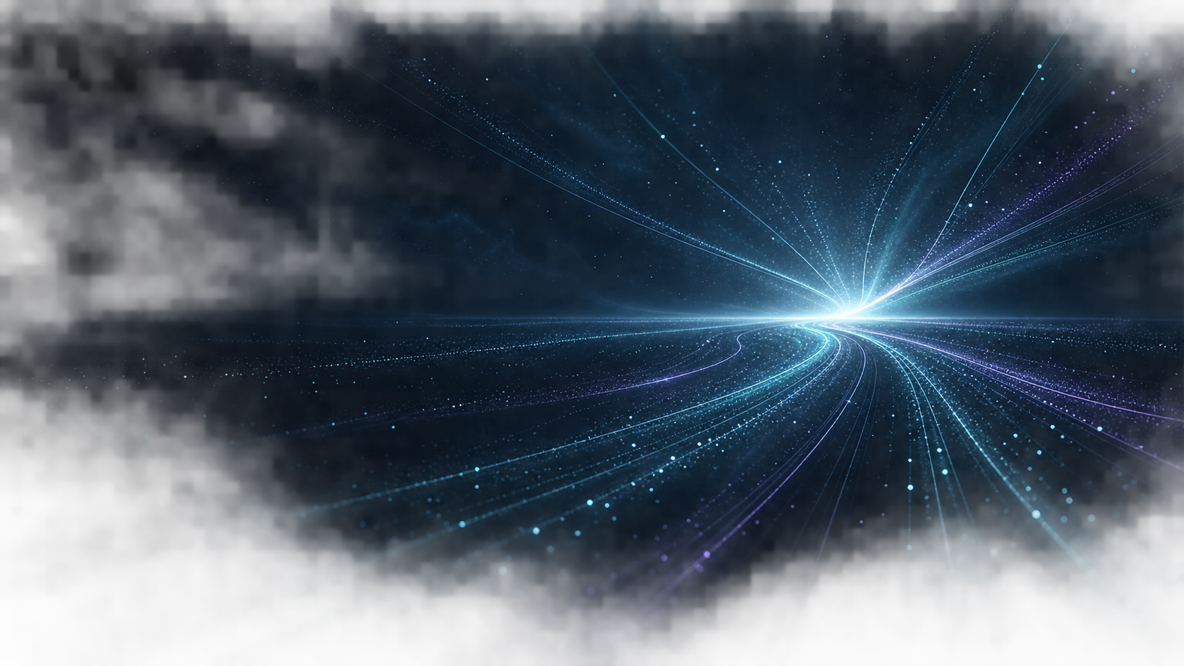 Fundo abstrato com linhas de luz azul em movimento